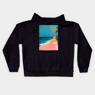 peach fuzz beach summer time serenity Kids Hoodie